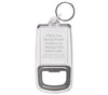Personalised Bottle Opener Keyring | 45mm x 35mm