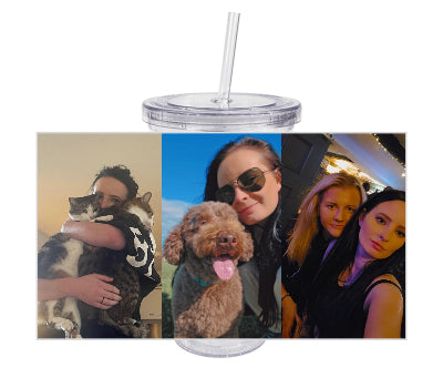 Pixly® Personalised Photo Tumbler & Straw | 450ml