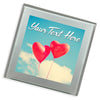 Personalised Glass Coaster | Balloon Hearts