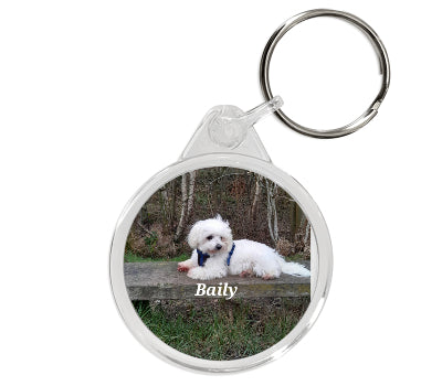 Personalised Round Keyring | 38mm x 38mm