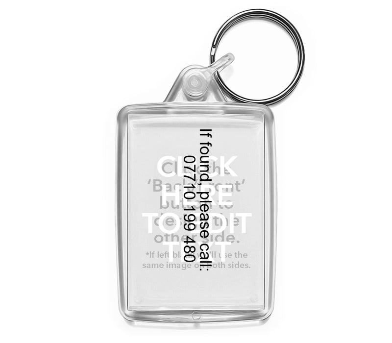 Personalised Text Keyring | Medium