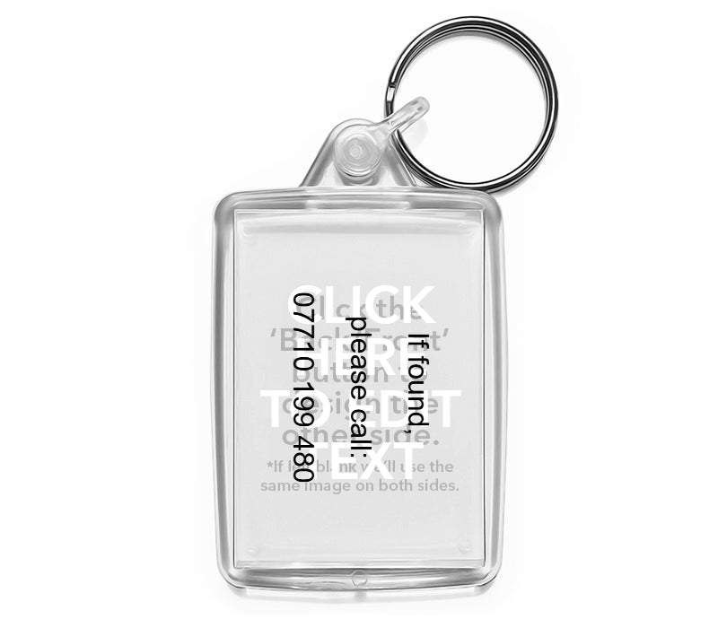 Personalised Text Keyring | Medium
