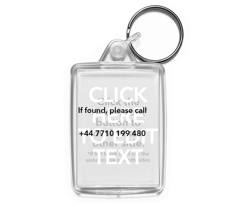 Personalised Text Keyring | Medium