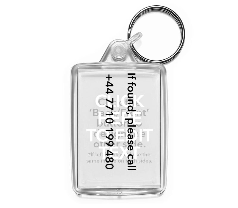 Personalised Text Keyring | Medium