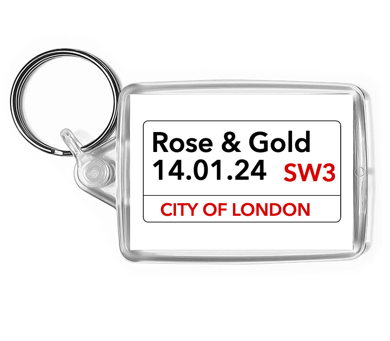 Personalised Keyring | Your Street Name