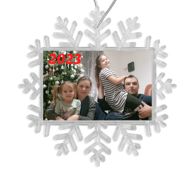 Personalised Snowflake Bauble | 70mm x 45mm