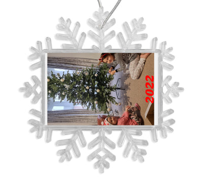 Personalised Snowflake Bauble | 70mm x 45mm