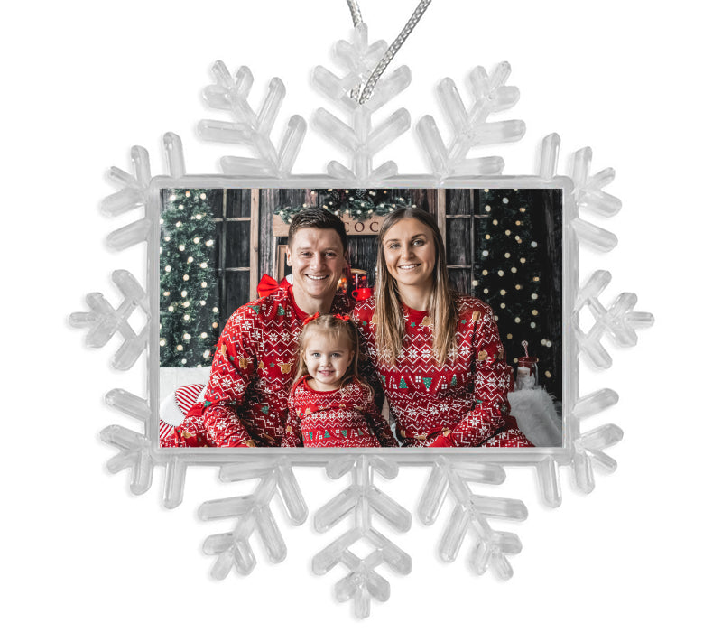Personalised Snowflake Bauble | 70mm x 45mm