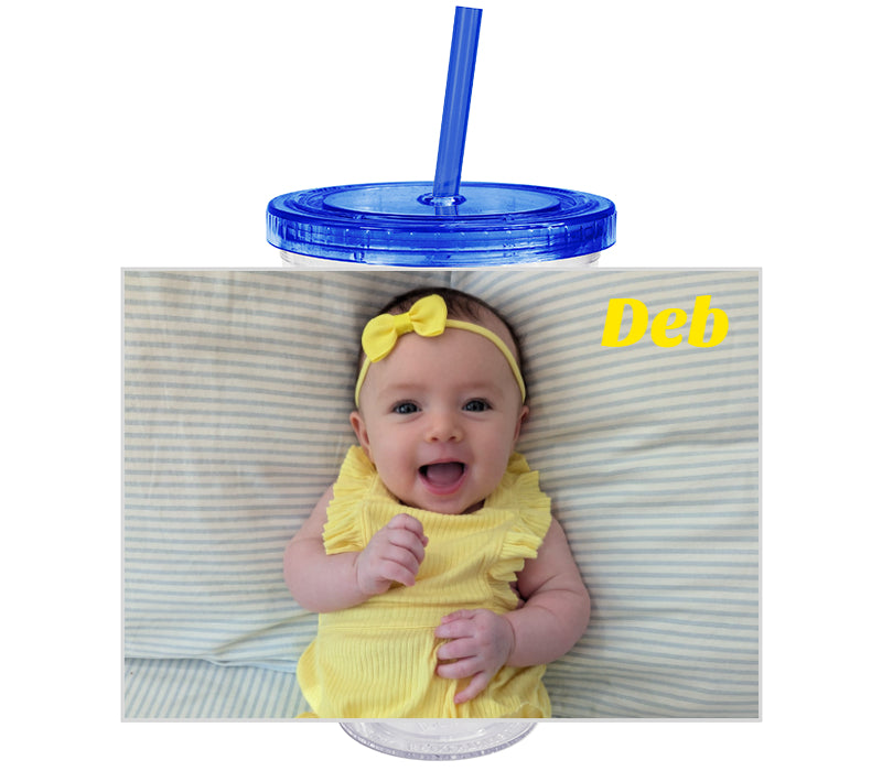 Pixly® Personalised Photo Tumbler & Straw | 650ml