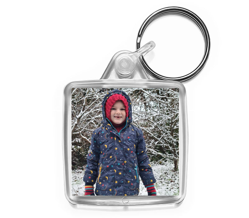 Personalised Square Keyring | 38mm x 38mm