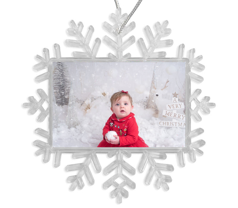 Personalised Snowflake Bauble | 70mm x 45mm
