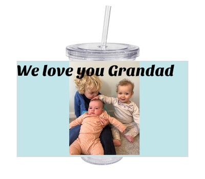 Pixly® Personalised Photo Tumbler & Straw | 450ml