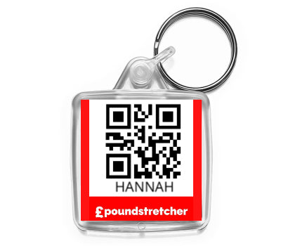 Personalised Square Keyring | 38mm x 38mm