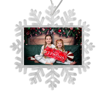 Personalised Snowflake Bauble | 70mm x 45mm