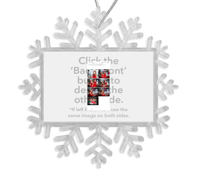 Personalised Snowflake Bauble | 70mm x 45mm