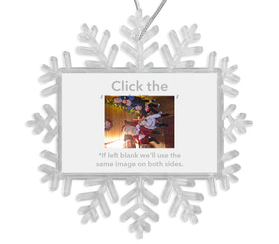 Personalised Snowflake Bauble | 70mm x 45mm