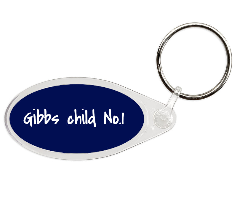 Personalised Text Keyring | Oval