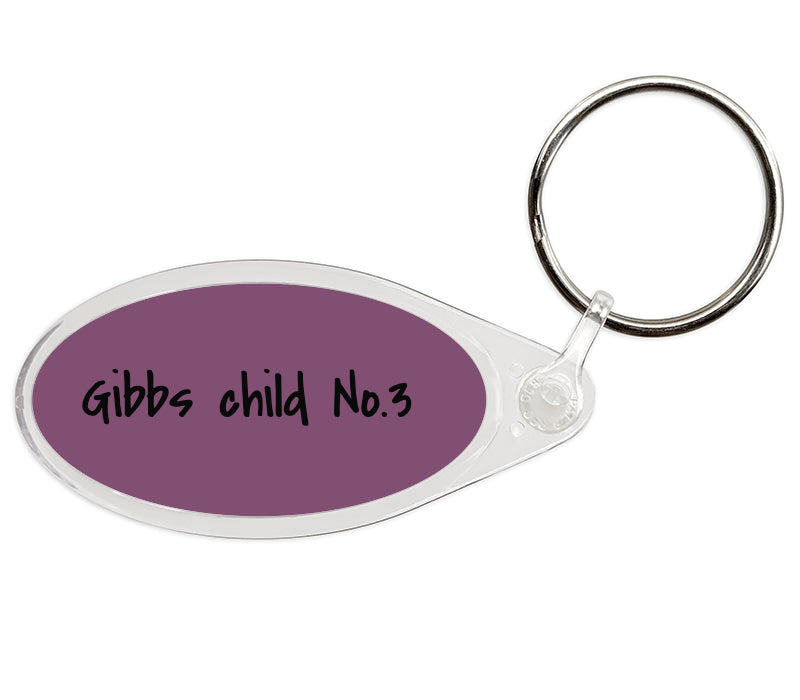 Personalised Text Keyring | Oval