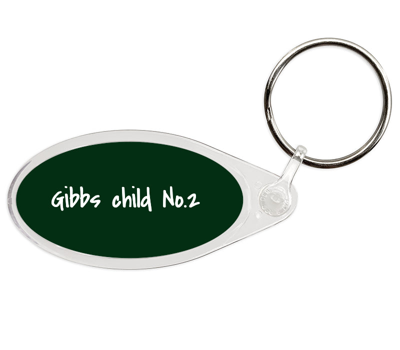 Personalised Text Keyring | Oval
