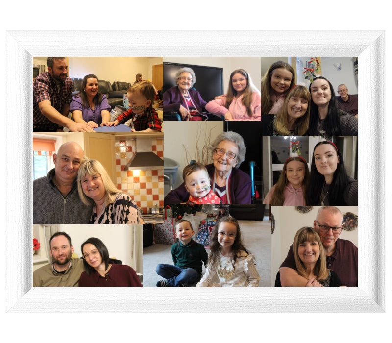 Personalised Photo Lap Tray | Rounded White