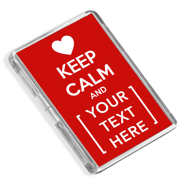Personalised Fridge Magnet | Keep Calm Heart