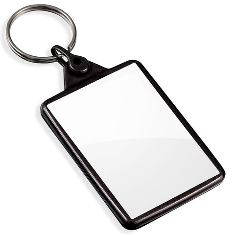 Blank Recycled Plastic Keyrings | 50mm x 35mm