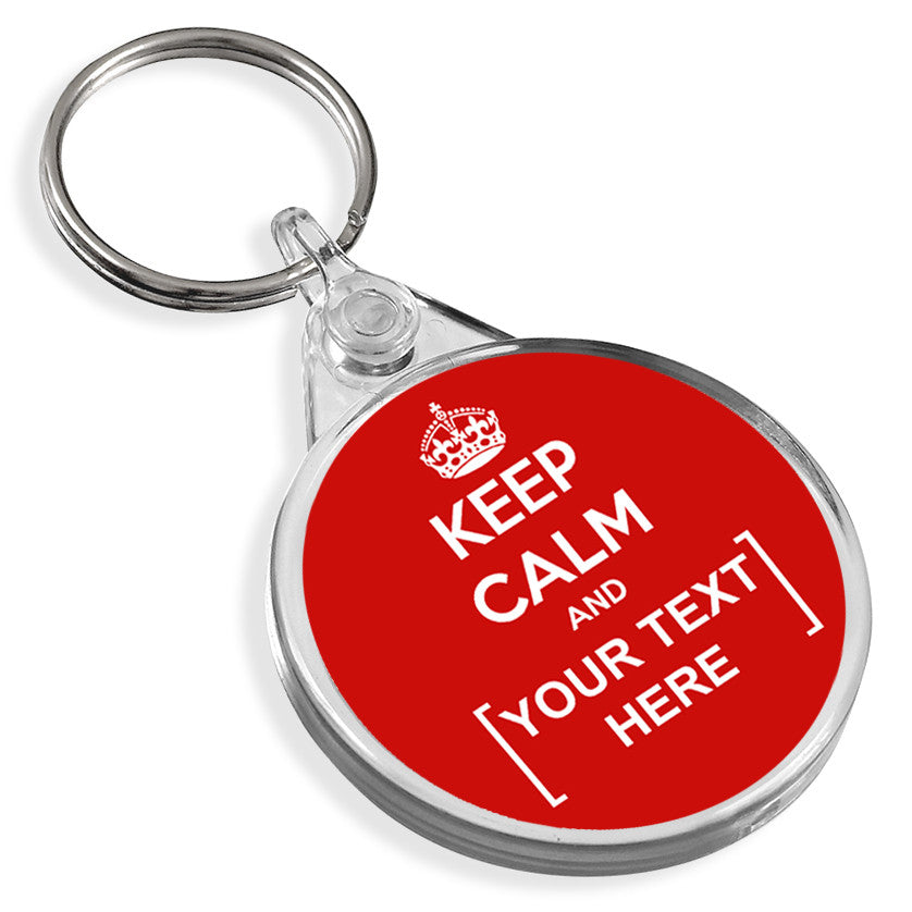 Personalised Round Keyring | Keep Calm