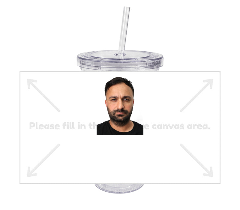 Pixly® Personalised Photo Tumbler & Straw | Small