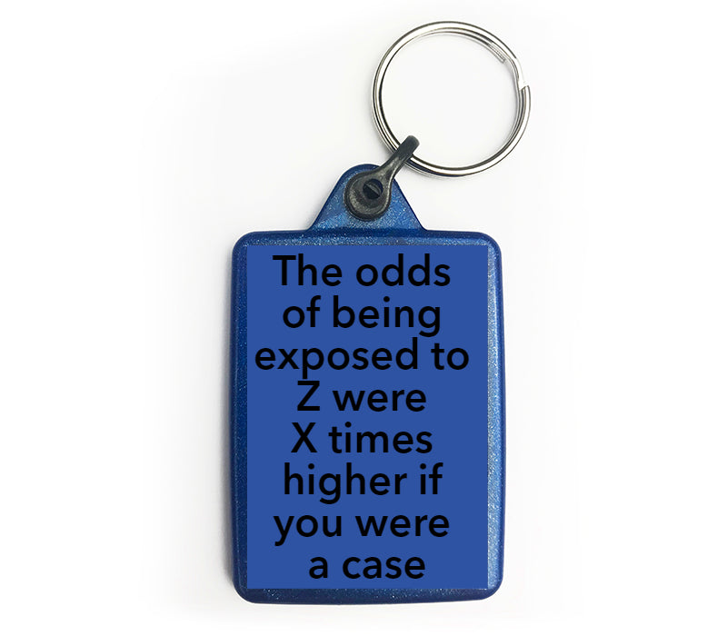Personalised Text Keyring | Blue