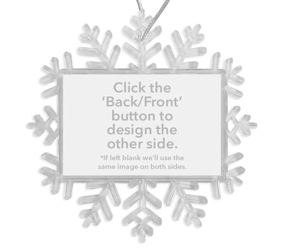 Personalised Snowflake Bauble | 70mm x 45mm