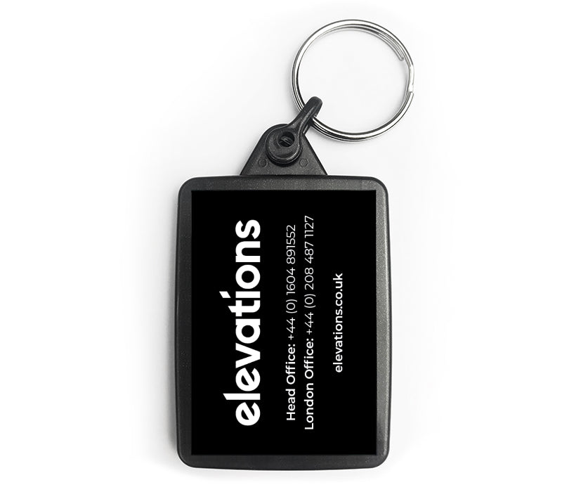 Custom Recycled Plastic Keyrings | 50mm x 35mm