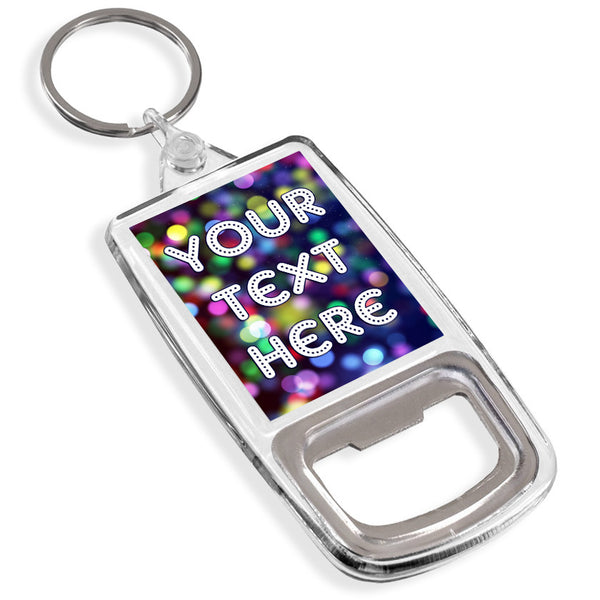 Personalised Bottle Opener Keyring | Party Lights