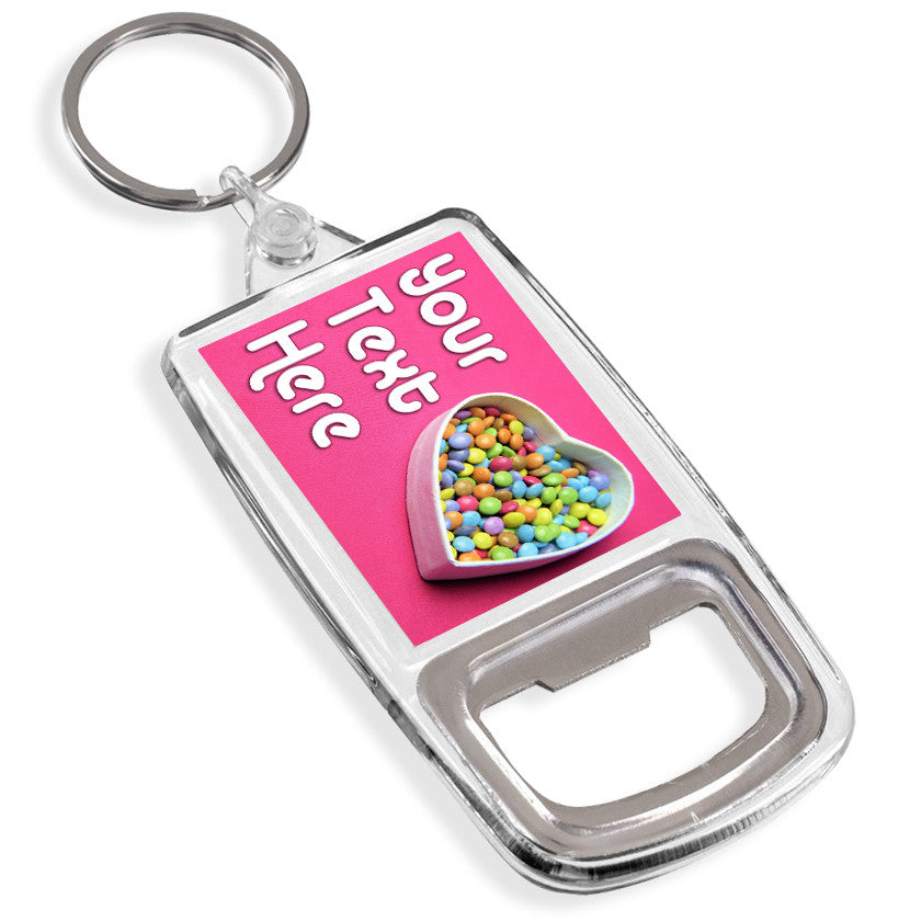 Personalised Bottle Opener Keyring | Heart
