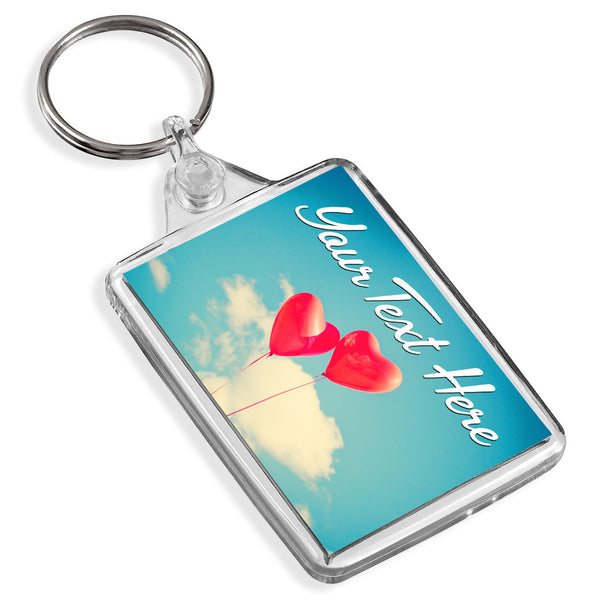 Personalised Keyring | Balloon Hearts