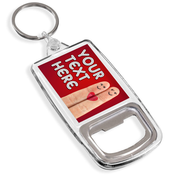 Personalised Bottle Opener Keyring | Love