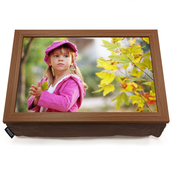 Personalised Photo Lap Tray | Walnut Finish