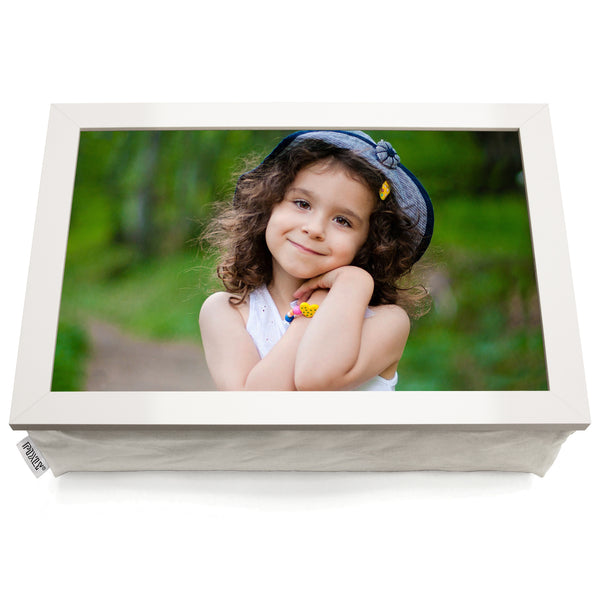 Personalised Photo Lap Tray | White Finish