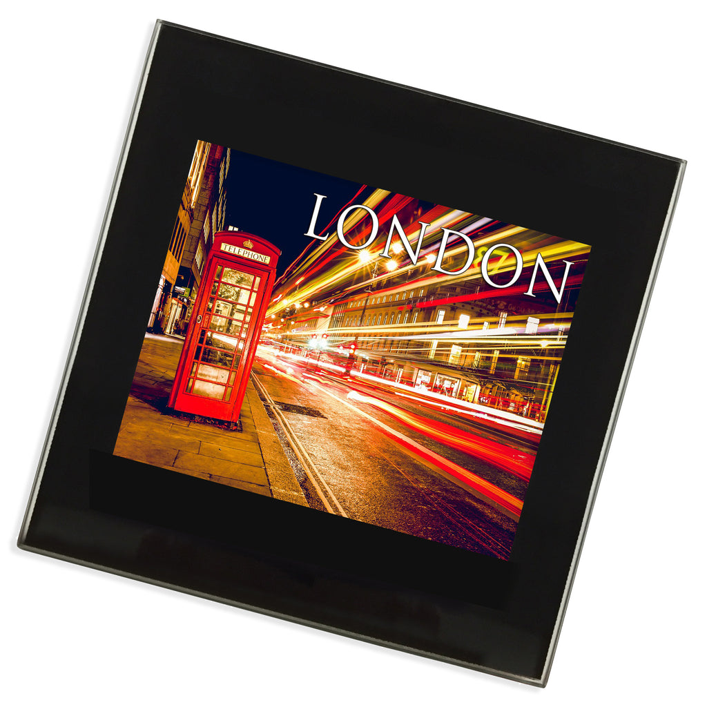 London Red Phone Box Glass Coaster | UK