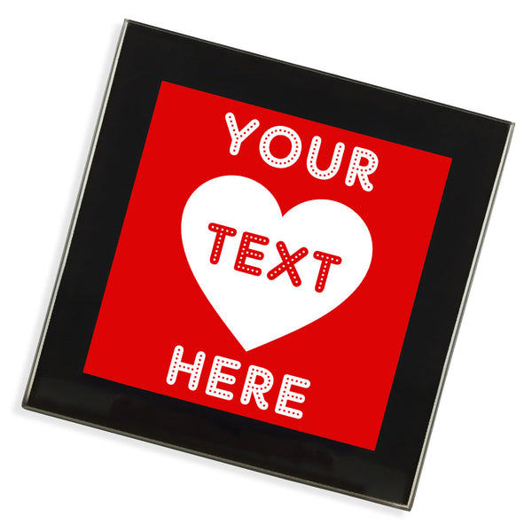 Personalised Glass Coaster | Love Heart