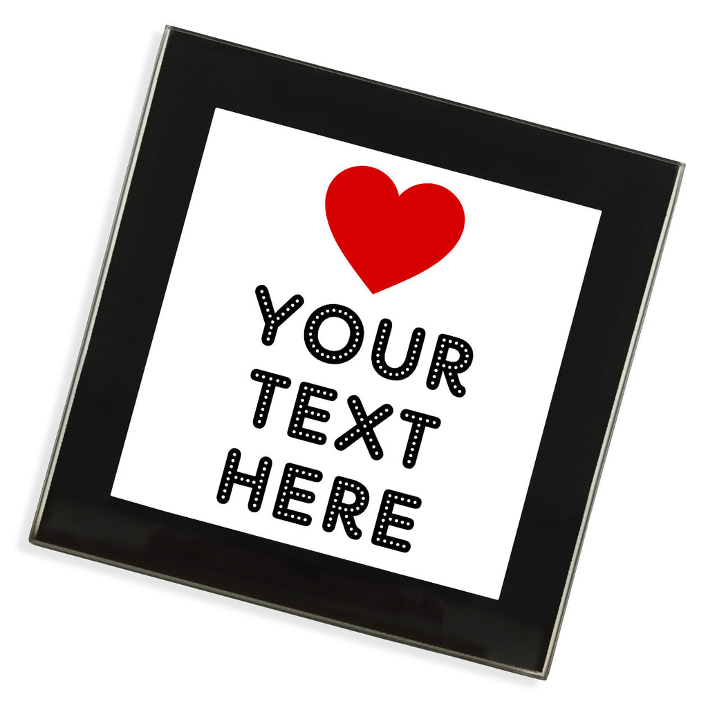 Personalised Glass Coaster | Love Heart