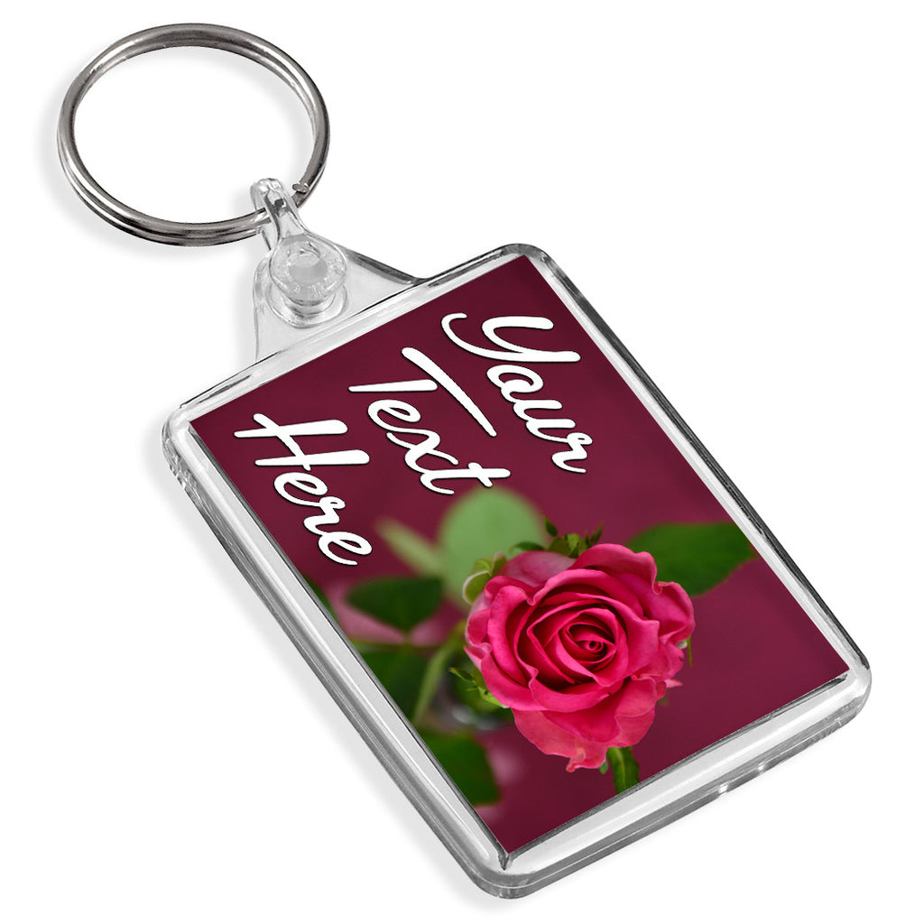 Personalised Keyring | Rose
