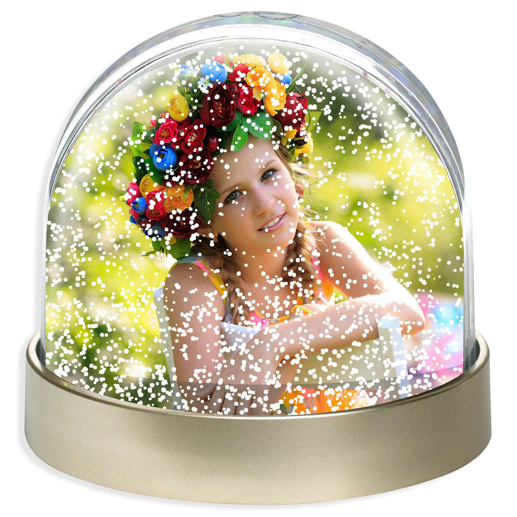 Personalised Photo Snow Dome | Metallic