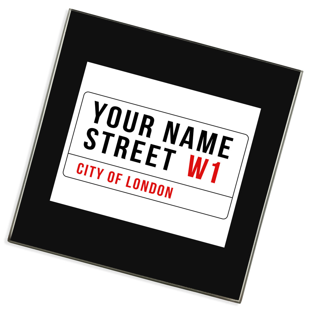Personalised Glass Coaster | Your Street Name