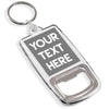 Personalised Text Bottle Opener Keyring | Clear